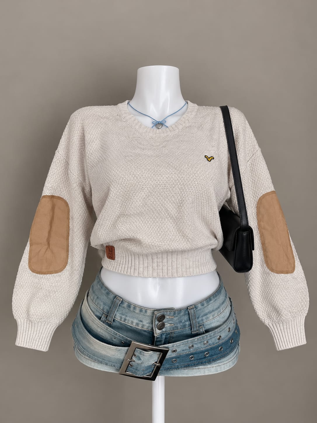 Cream Crop Sweater