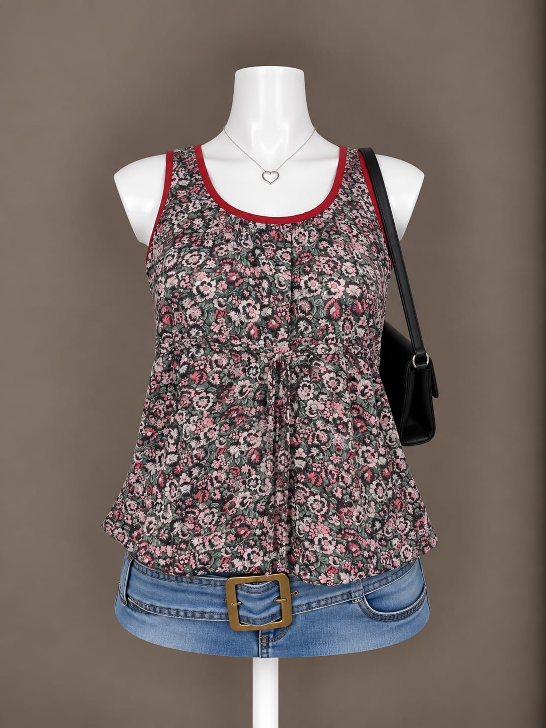 Black Floral Top