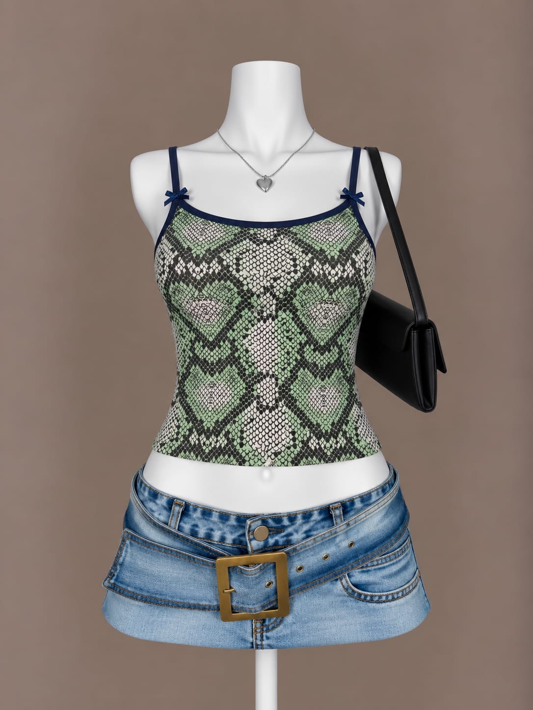 Green Printed Camisole