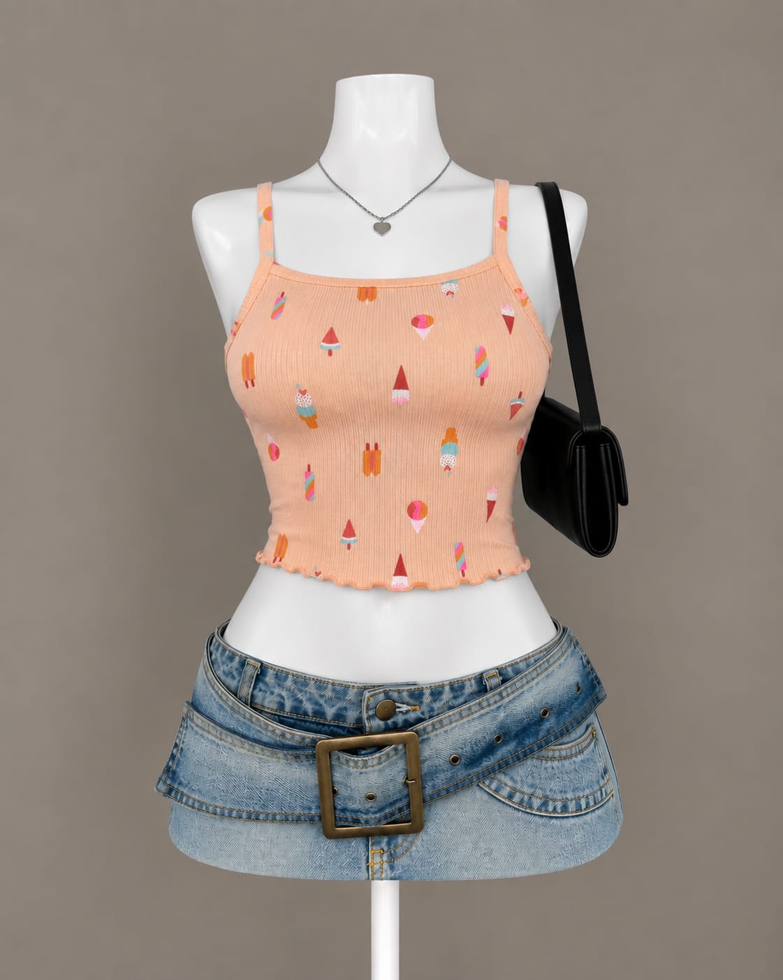 Peach Printed Camisole