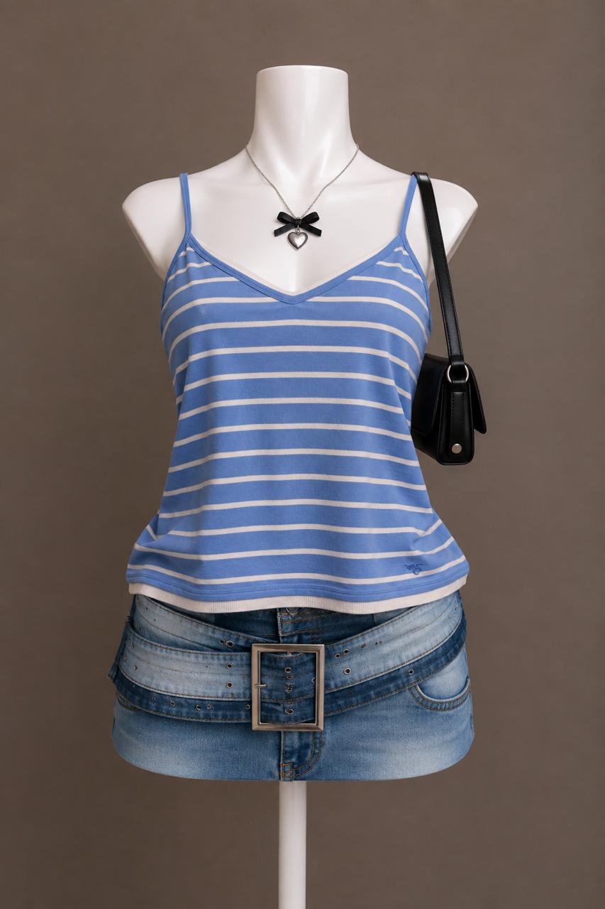 Blue Striped Camisole