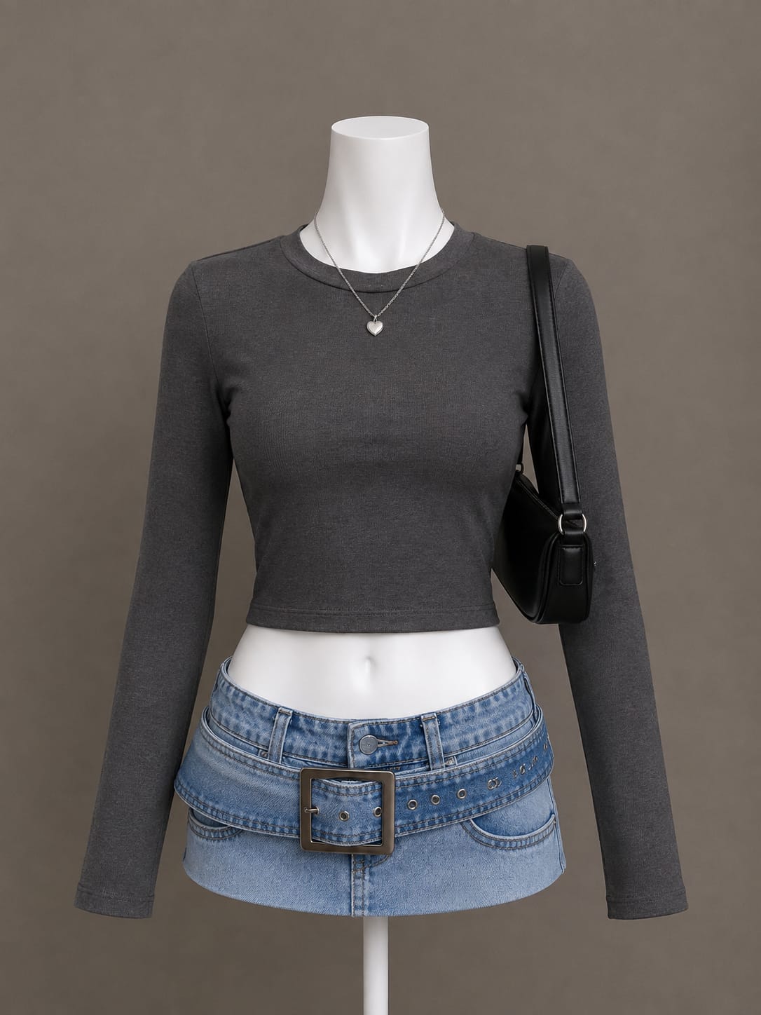 Charcoal Crop Top