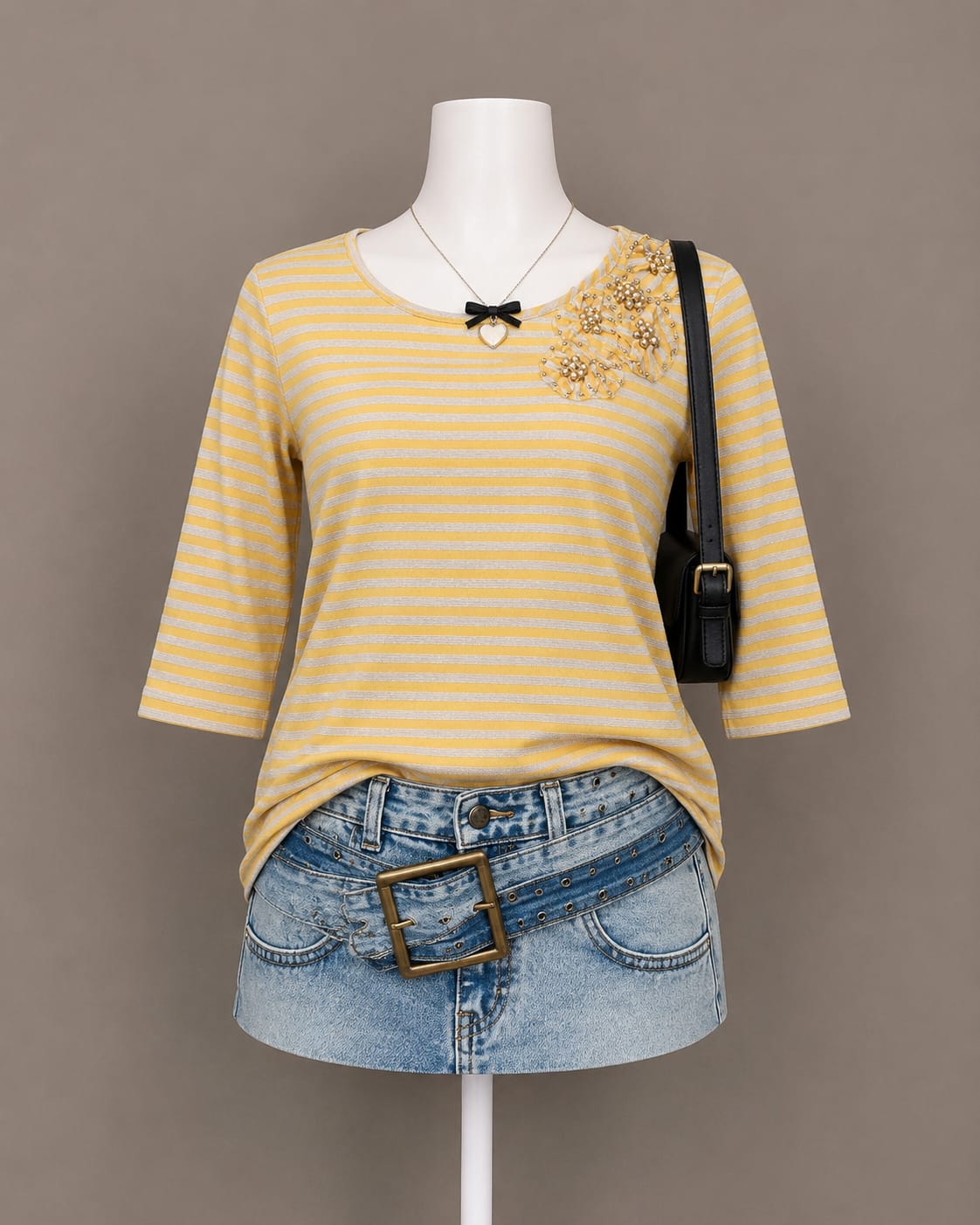 Yellow Striped Top