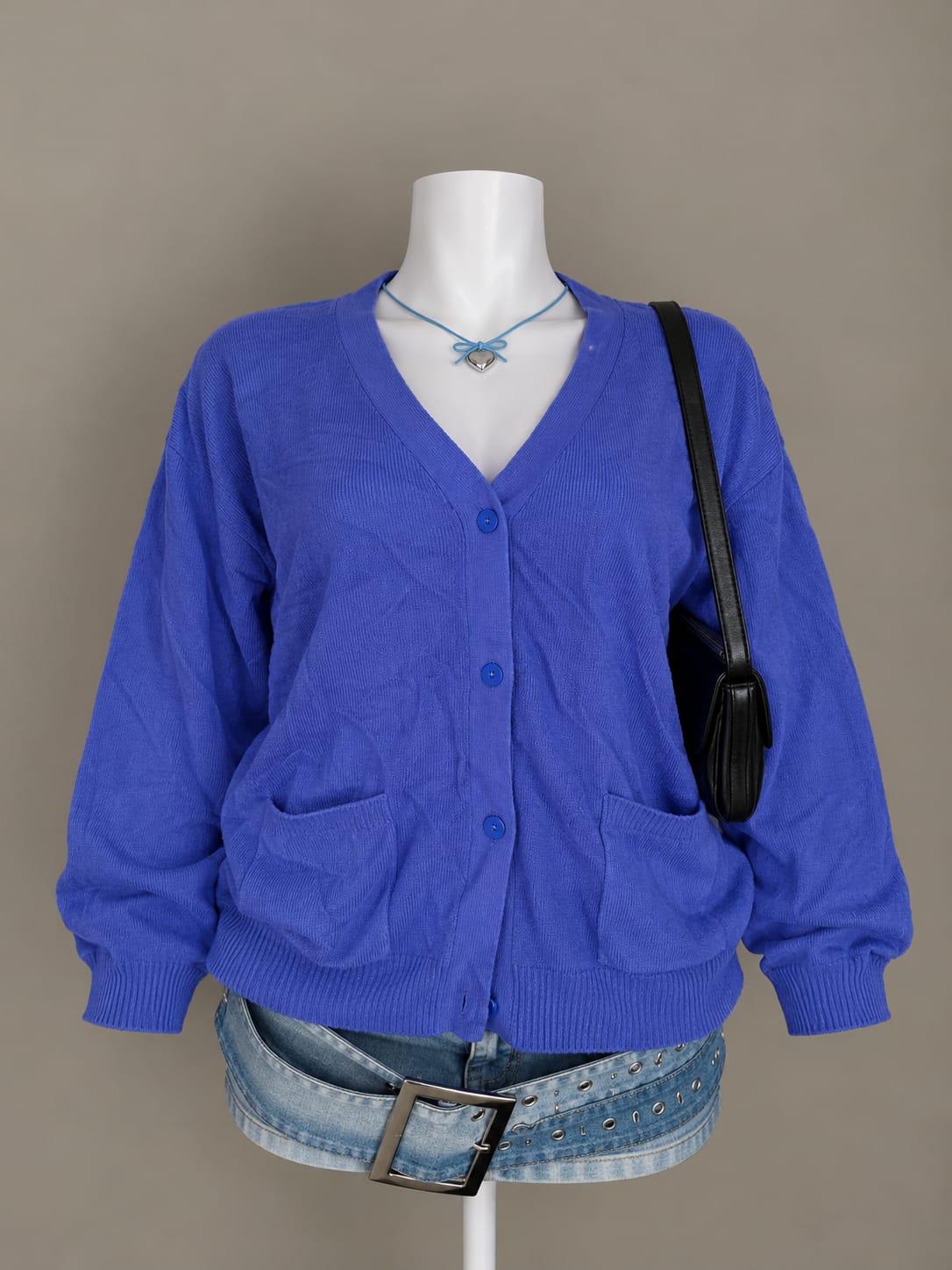 Royal Blue Pocket Cardigan