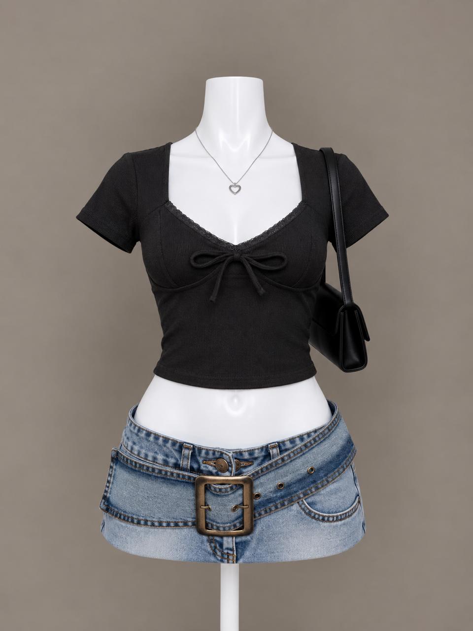 Black Crop Top