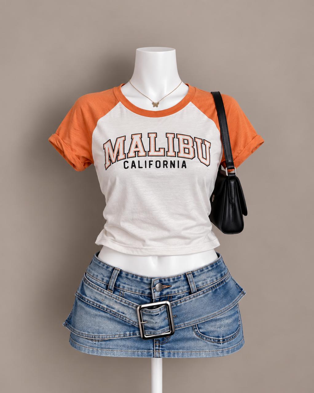Orange White T-Shirt