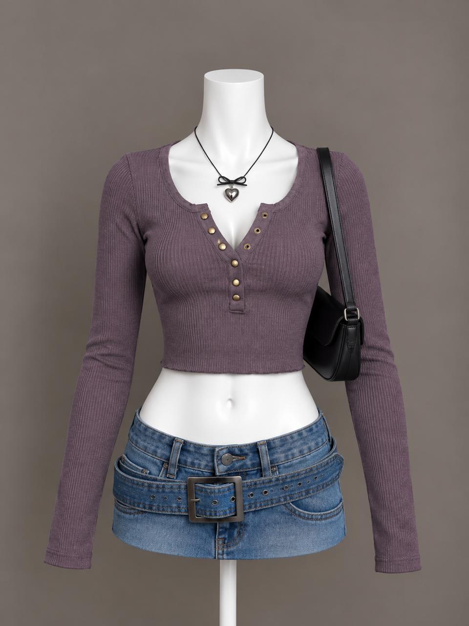 Mauve Crop Top