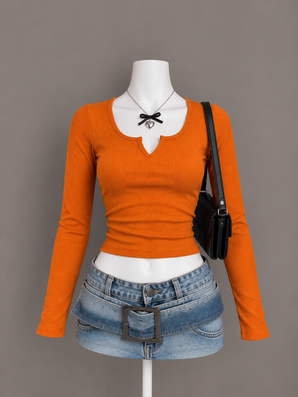 Orange Crop Top