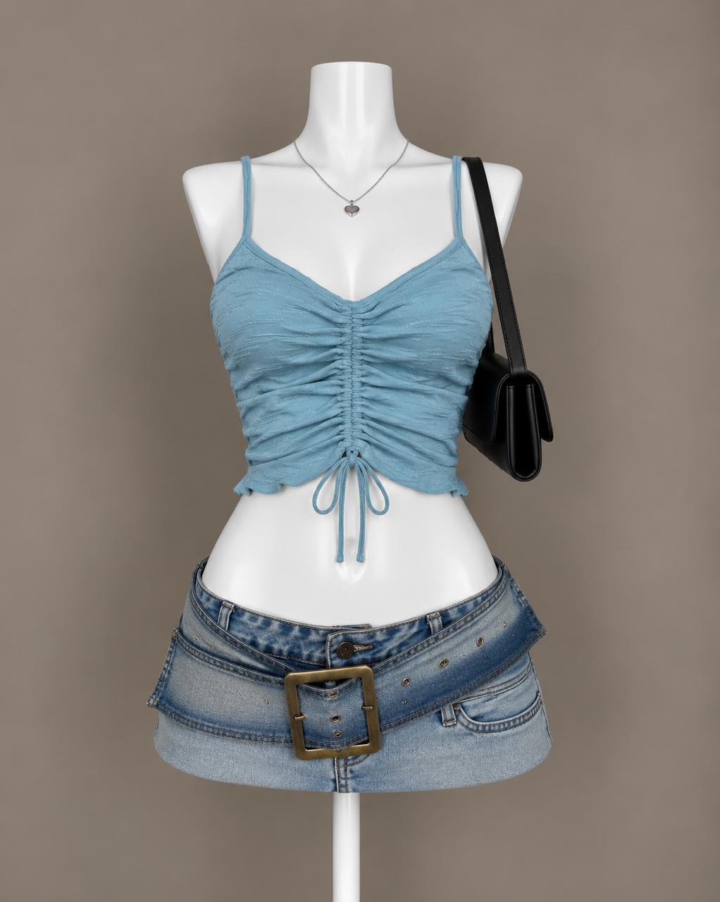 Light Blue Crop Top