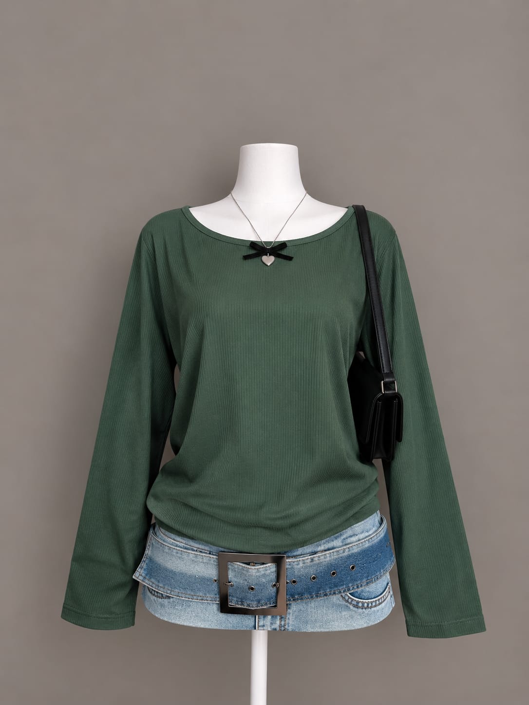 Green Long Sleeve Top