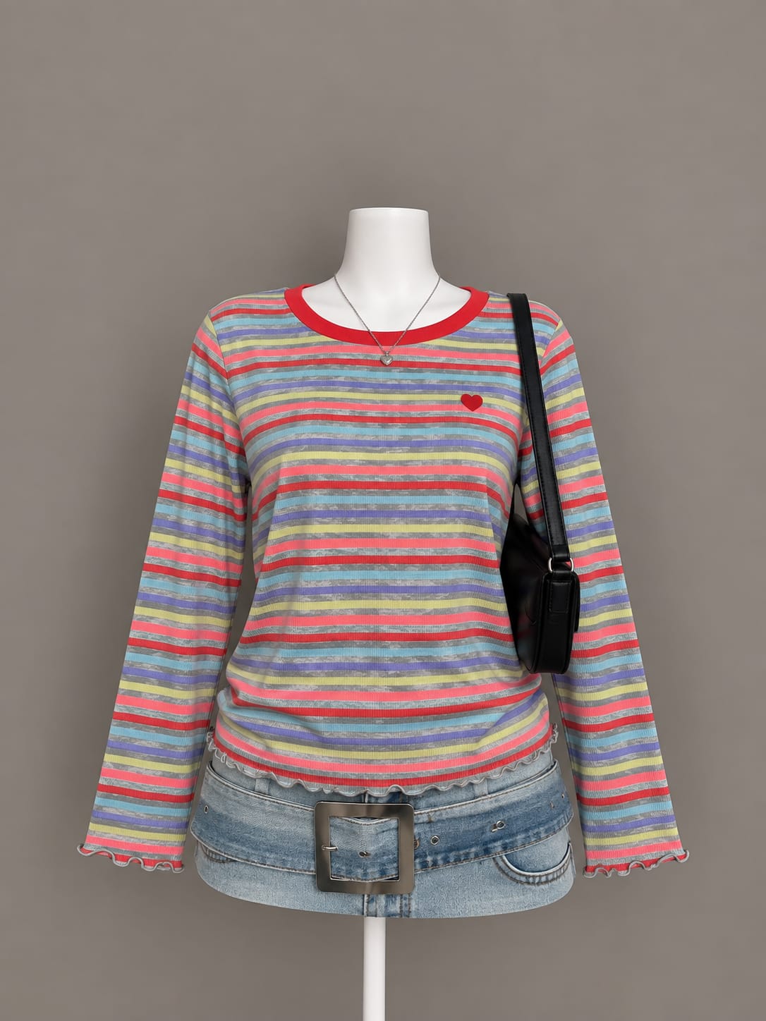 Multicolor Striped Long Sleeve Top