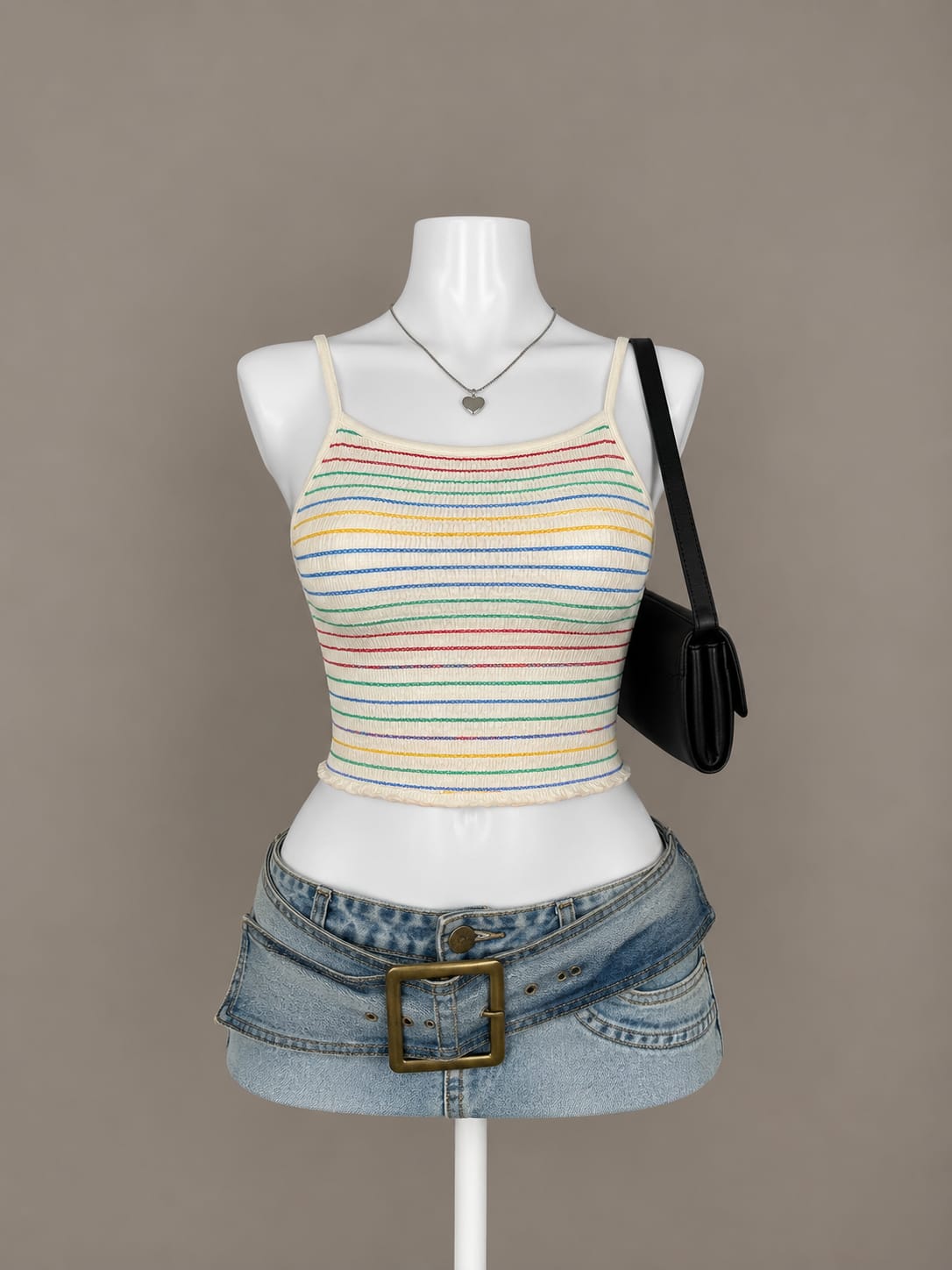 Multicolor Striped Cami Top