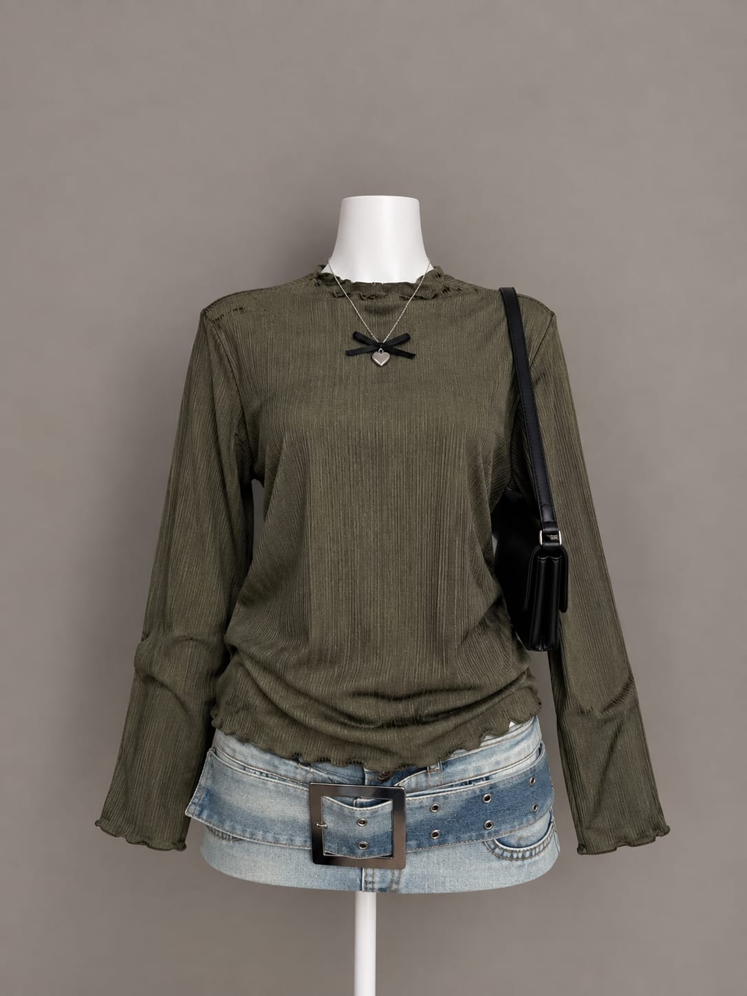 Olive Long Sleeve Top