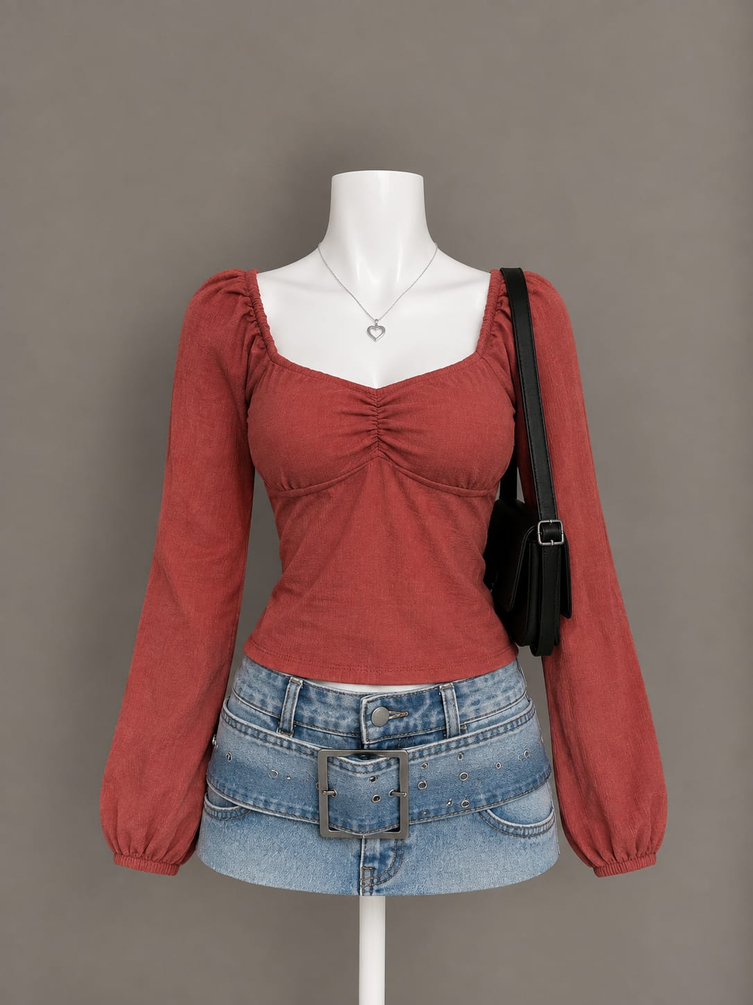 Rust Long Sleeve Top