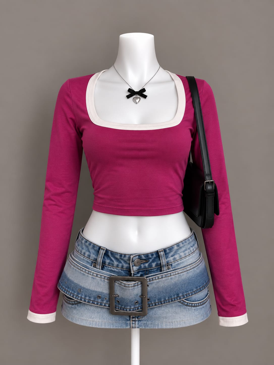 Magenta Crop Top