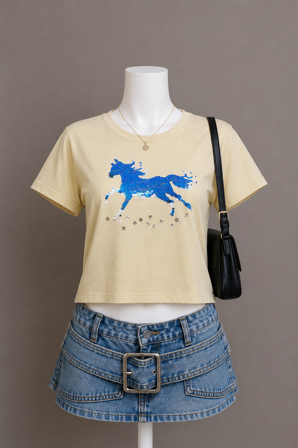 Pale Yellow Crop Top