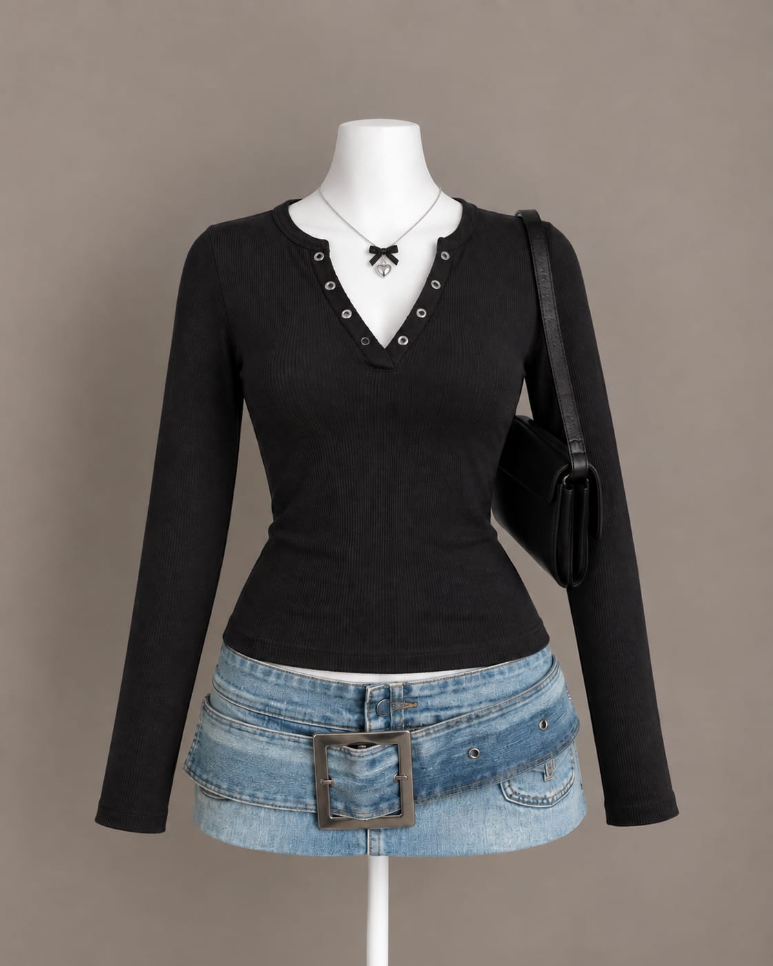 Black Long Sleeve Top