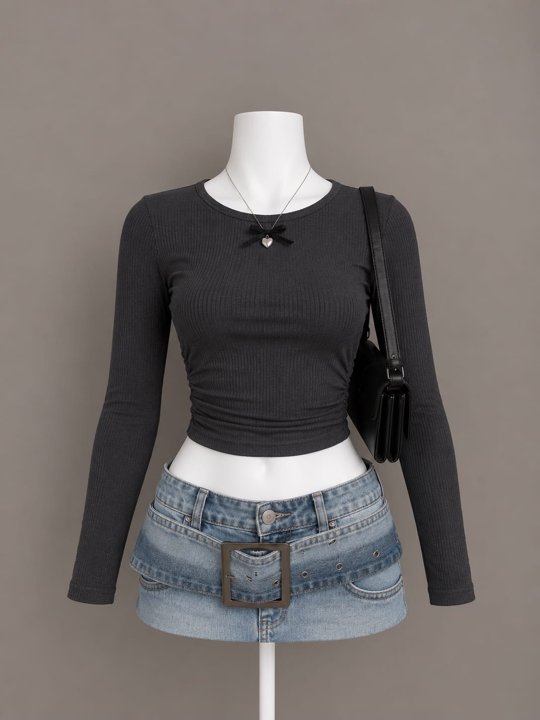 Charcoal Crop Top