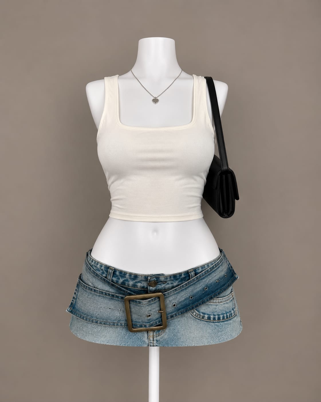 Cream Crop Top