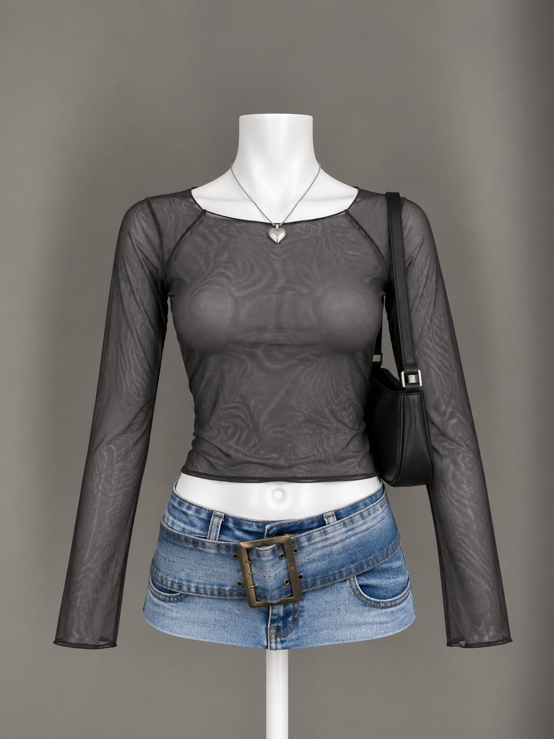 Black Sheer Top