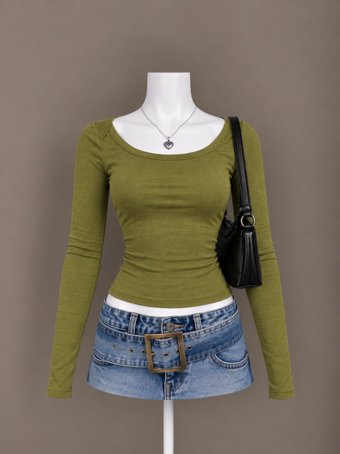 Olive Long Sleeve Top