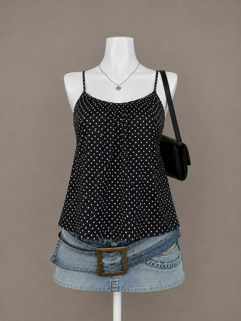 Black Polka Dot Camisole