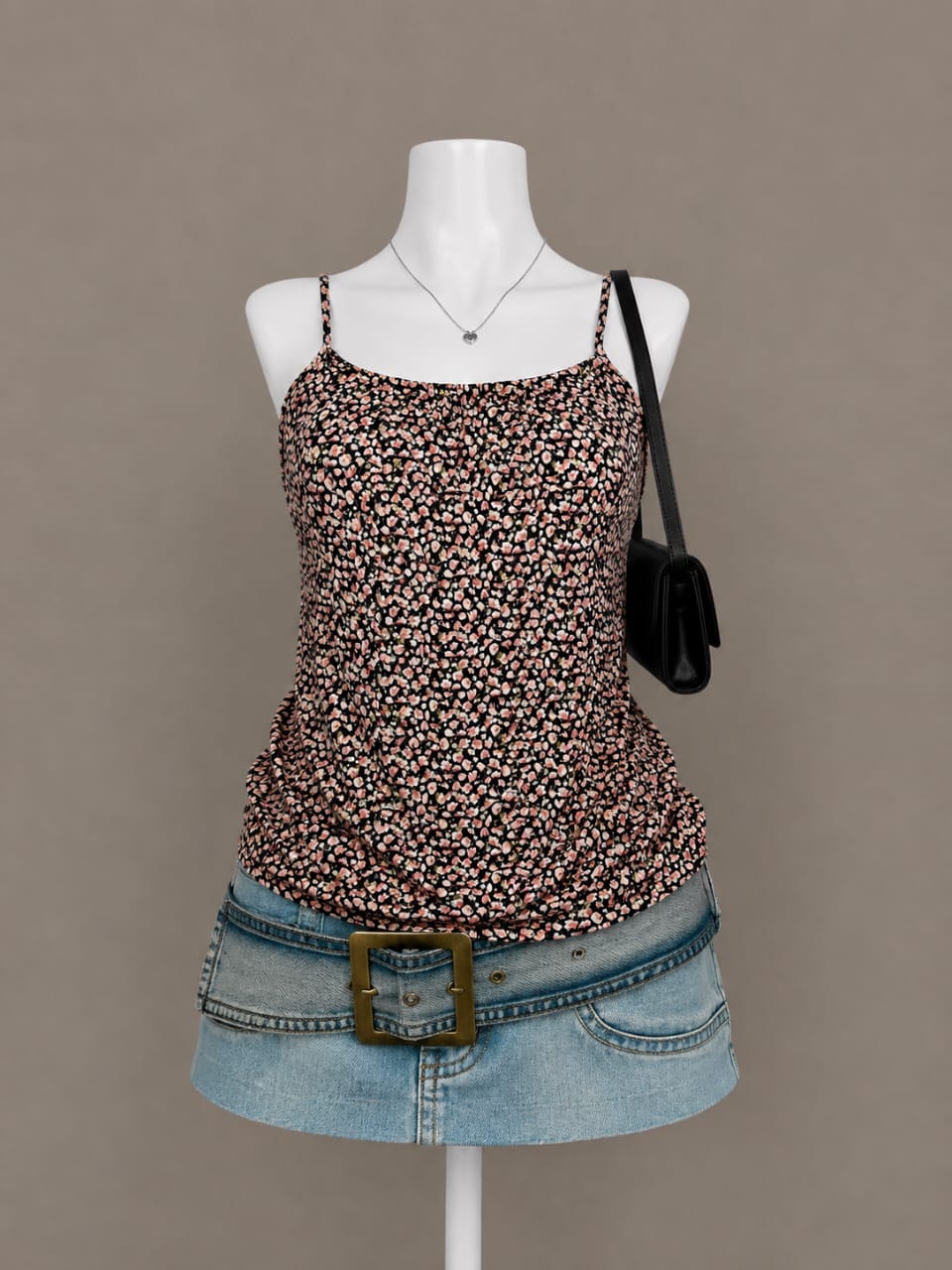 Black Floral Camisole