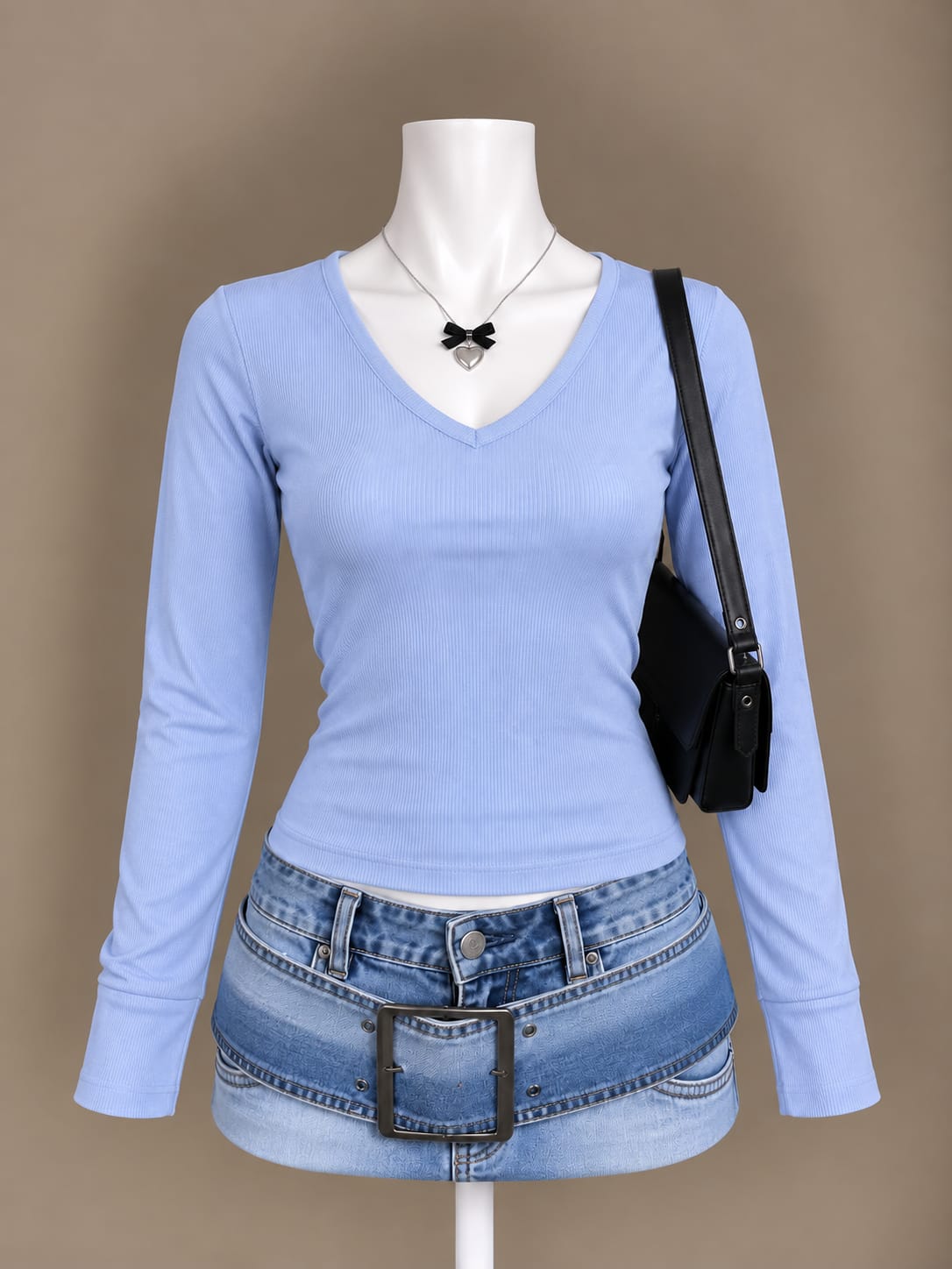 Light Blue Long Sleeve Top