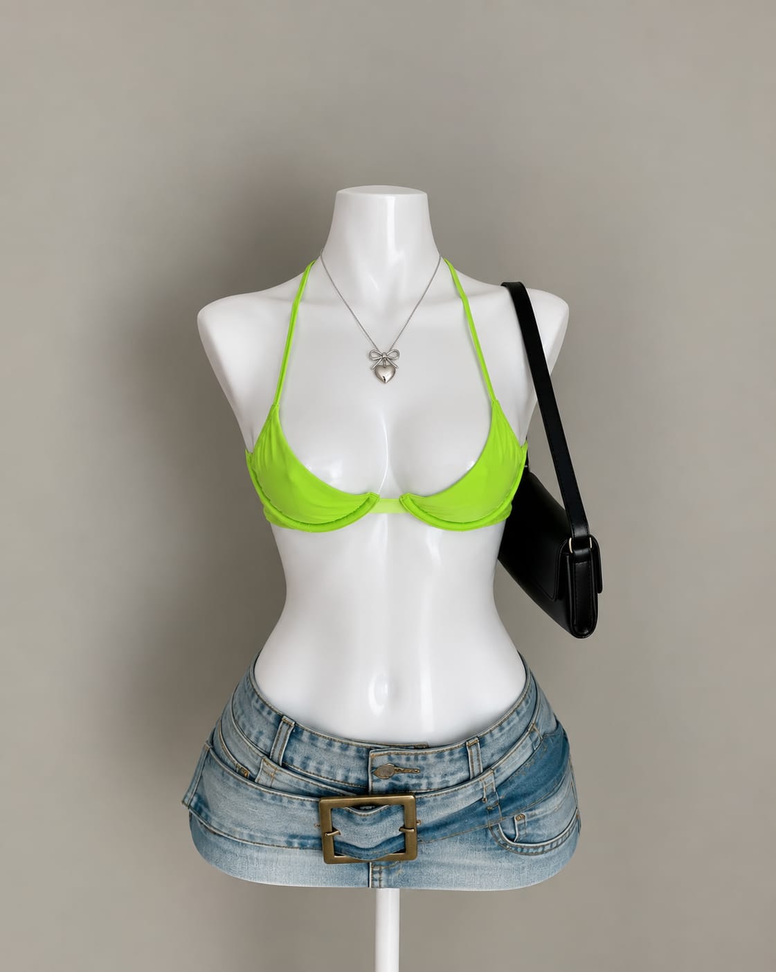 Neon Green Bikini Top