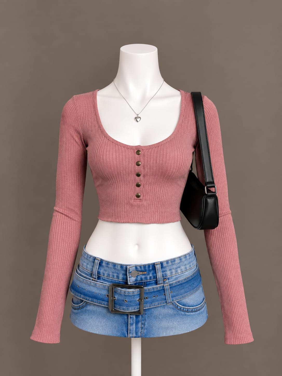 Dusty Pink Crop Top