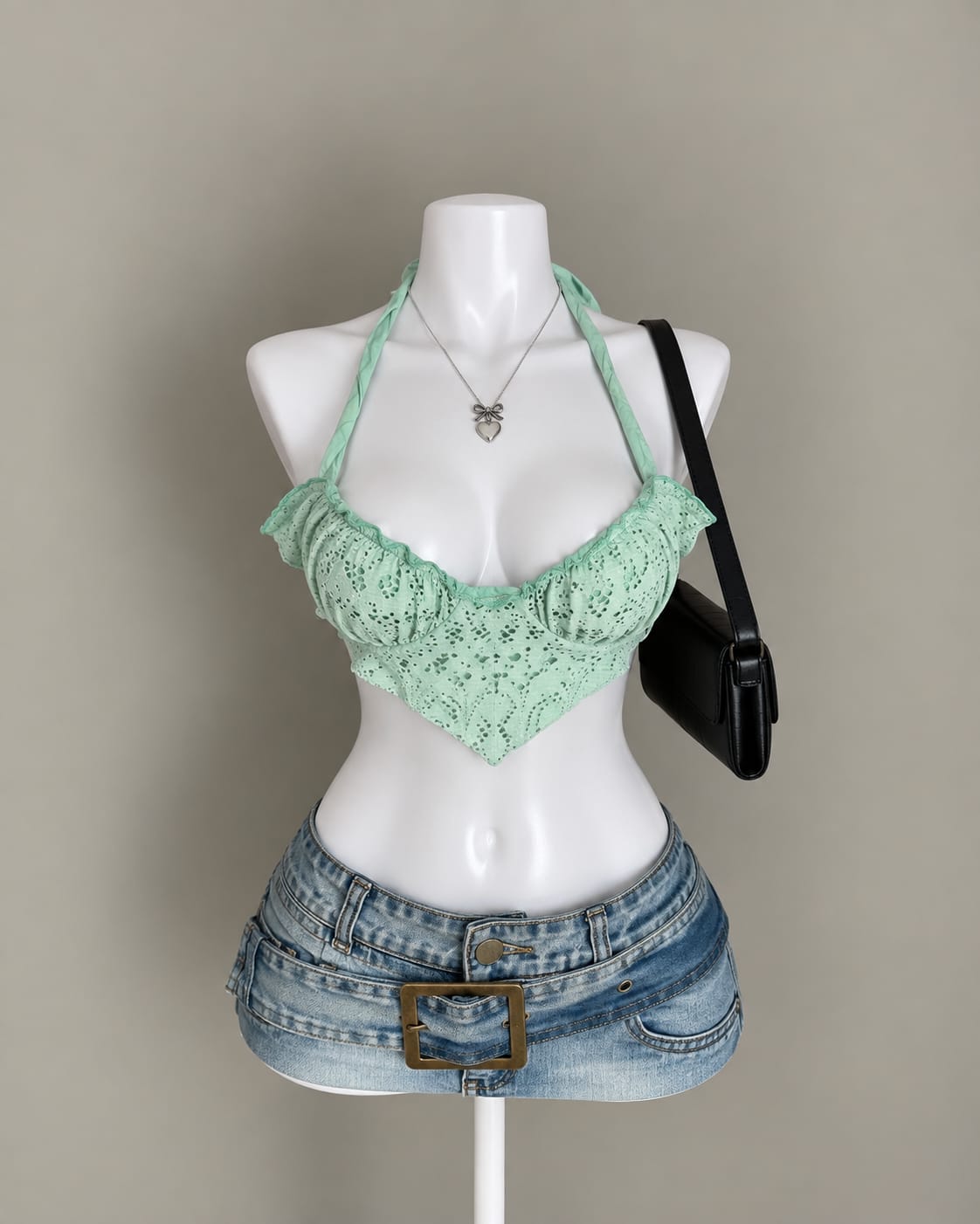Mint Green Bikini Top