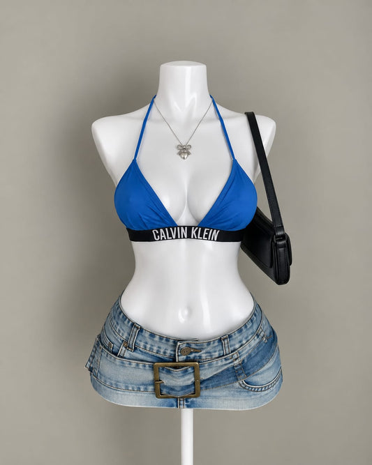 Blue Bikini Top