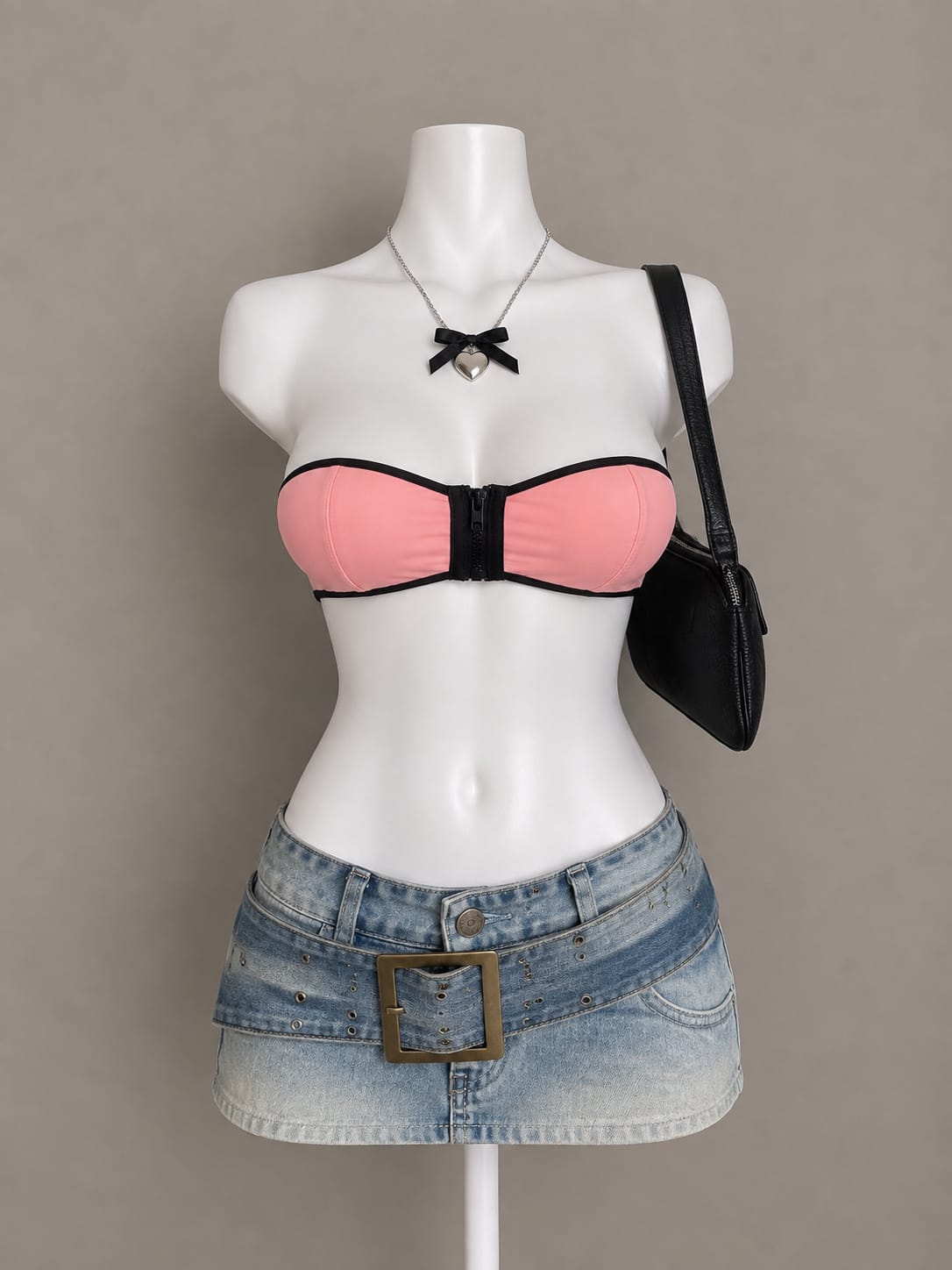 Pink Bandeau Bikini Top