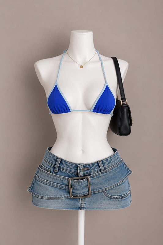Royal Blue Bikini Top