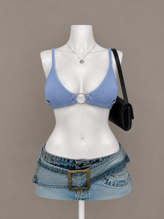 Light Blue Bikini Top