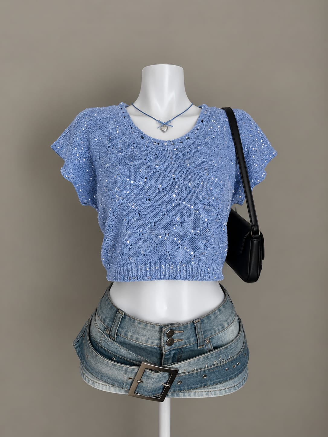 Blue Crop Top