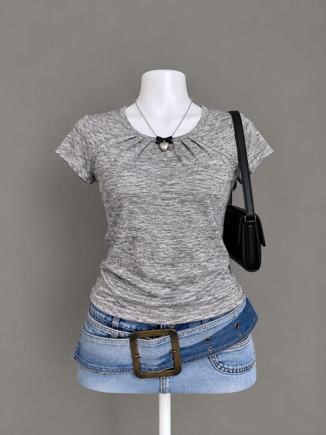 Grey Classic Short Sleeve Top