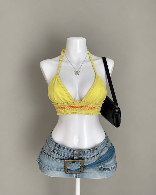 Yellow Bikini Top
