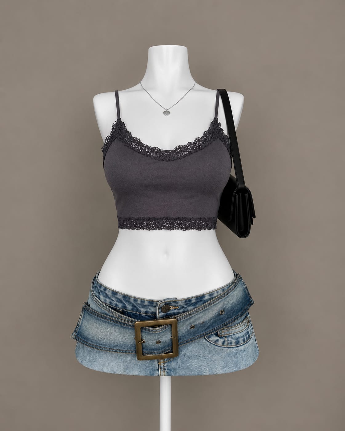 Charcoal Crop Top