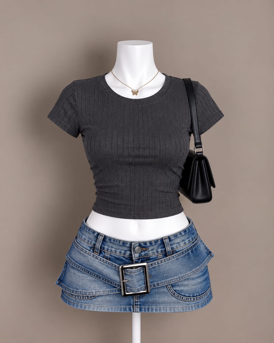 Charcoal Crop Top