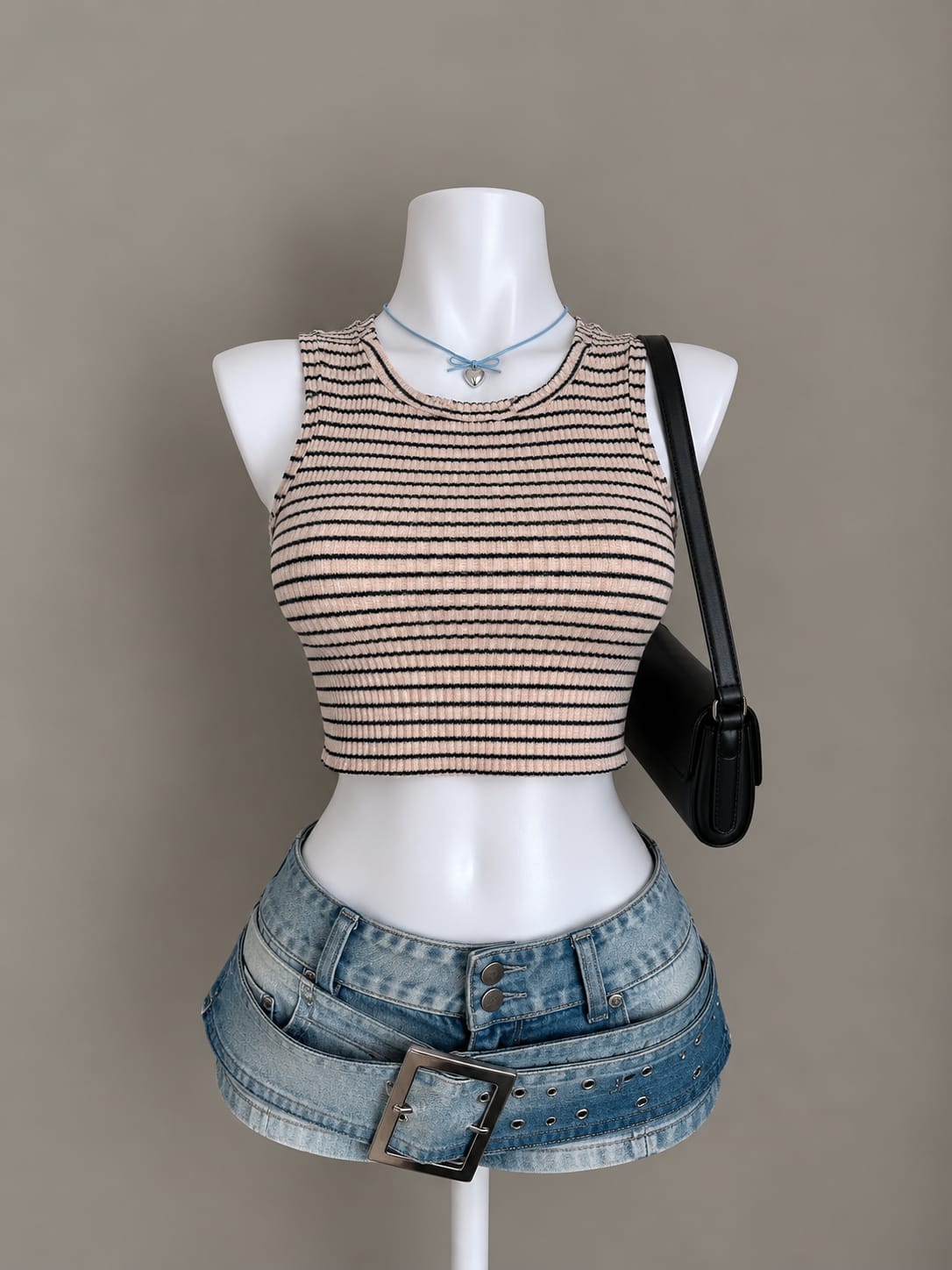 Beige Crop Top