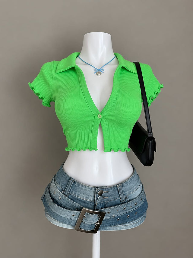 Neon Green Crop Top