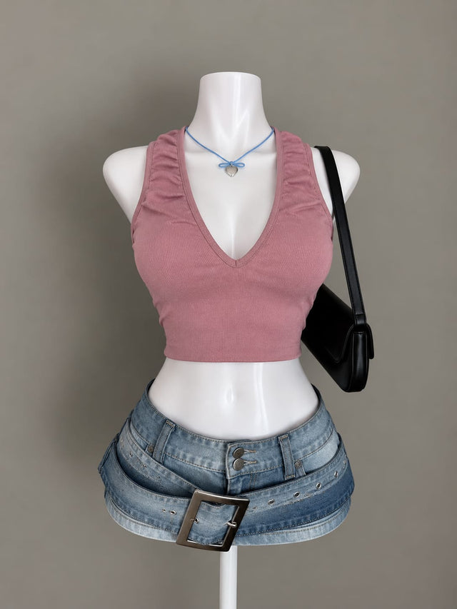 Dusty Pink Crop Top