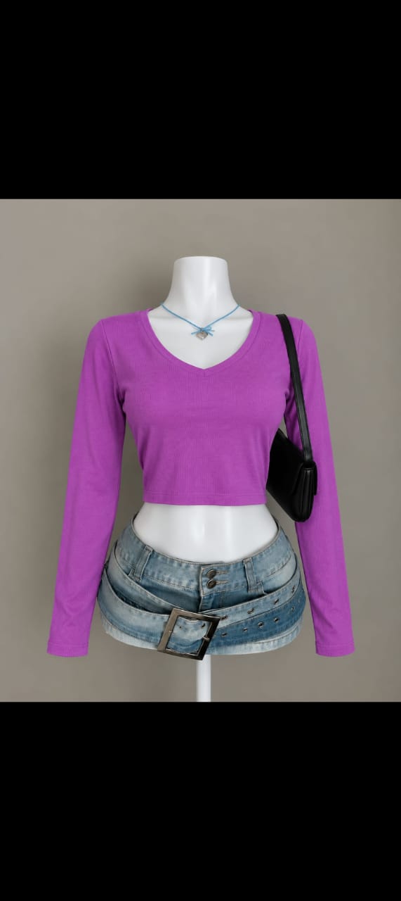 Purple Crop Top