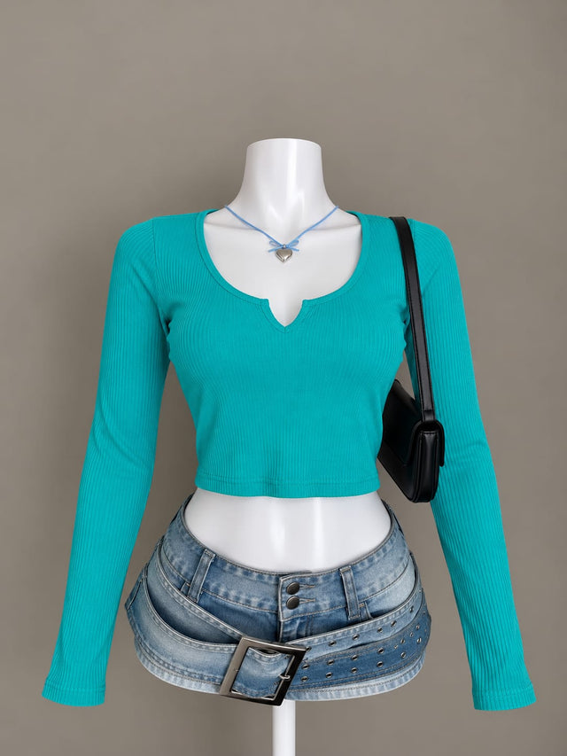 Turquoise Crop Top