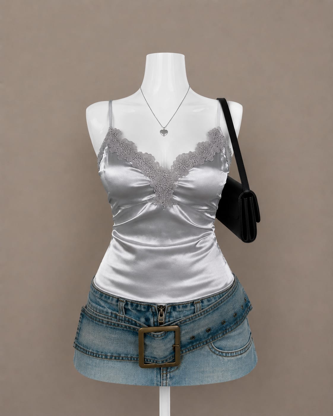 Silver Camisole Top
