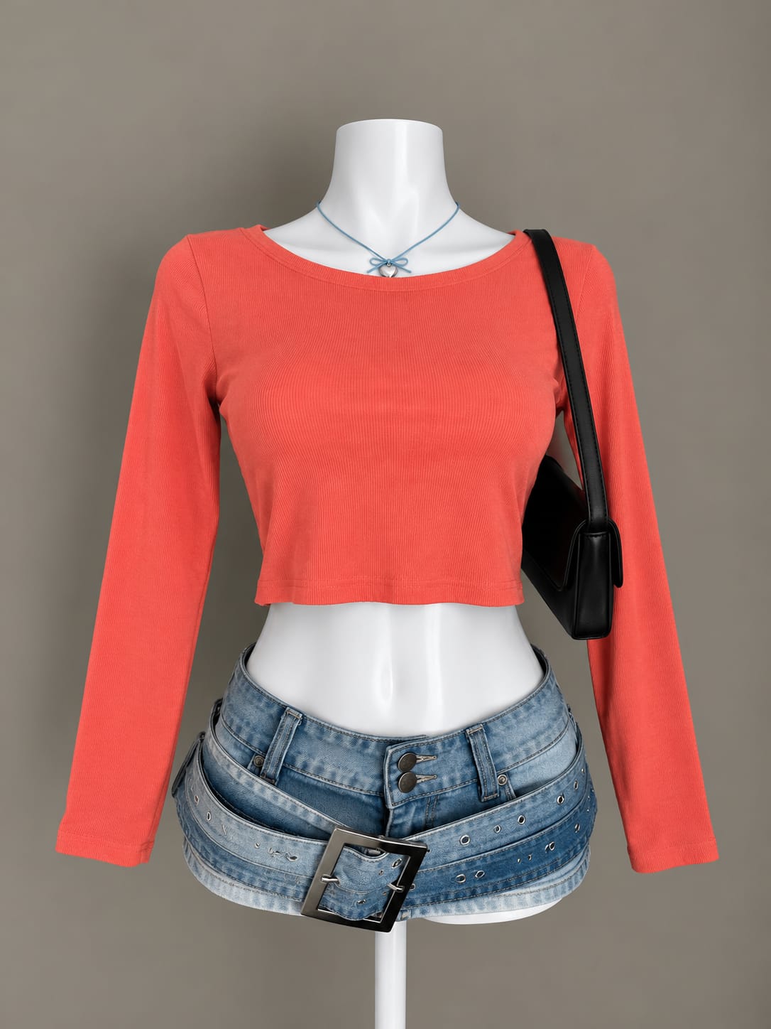 Coral Crop Top