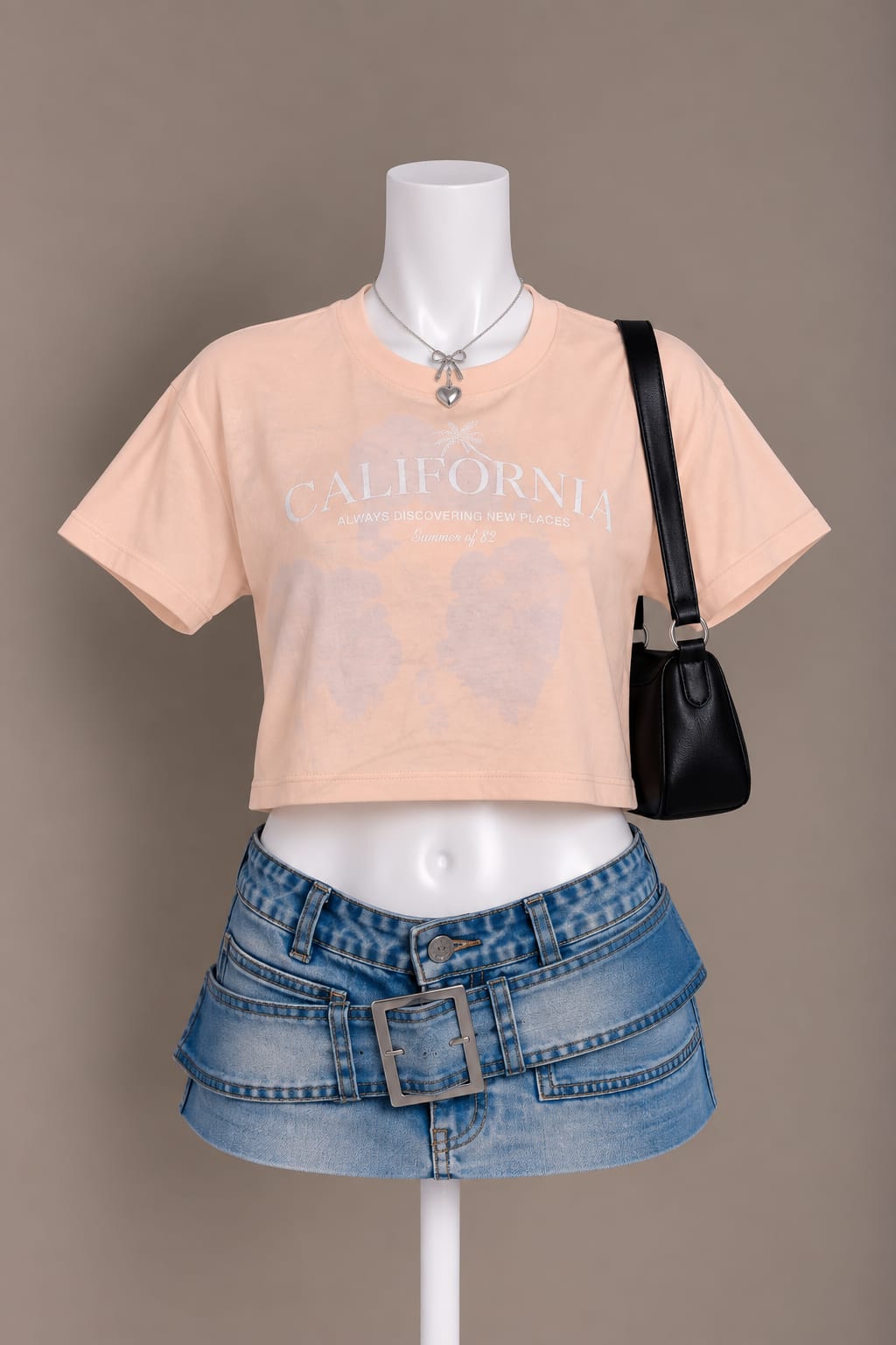 Peach Classic Crop T-Shirt
