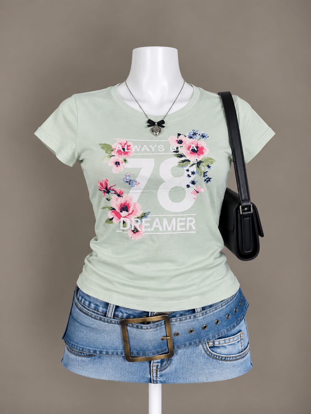 Mint Green Graphic T-Shirt