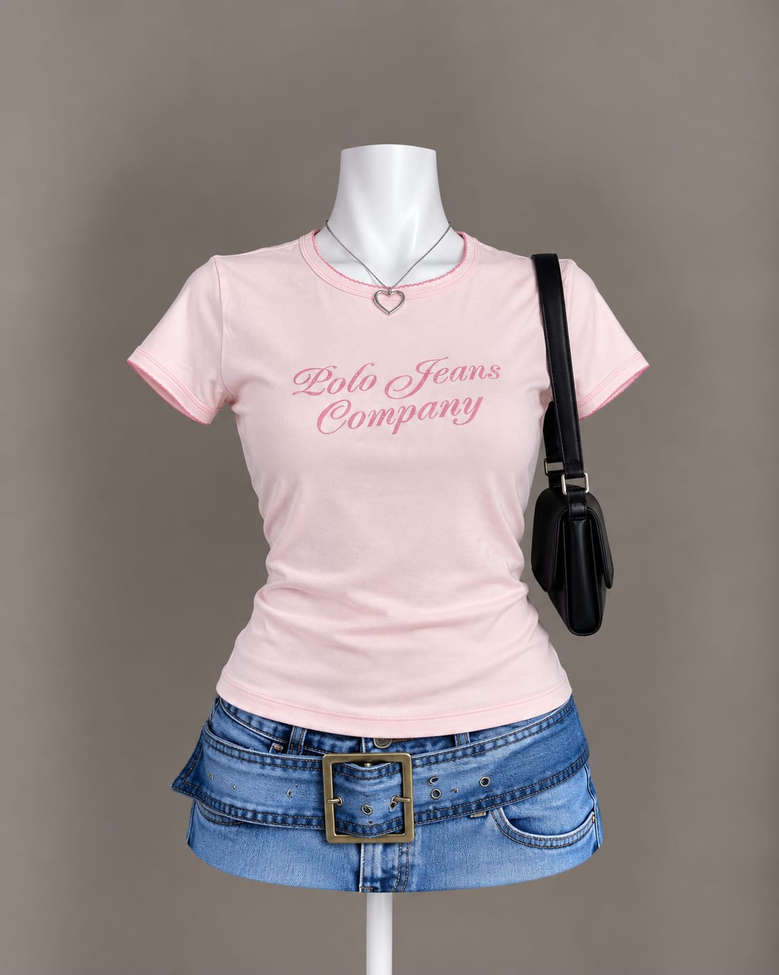 Light Pink Polo Jeans Graphic T-Shirt